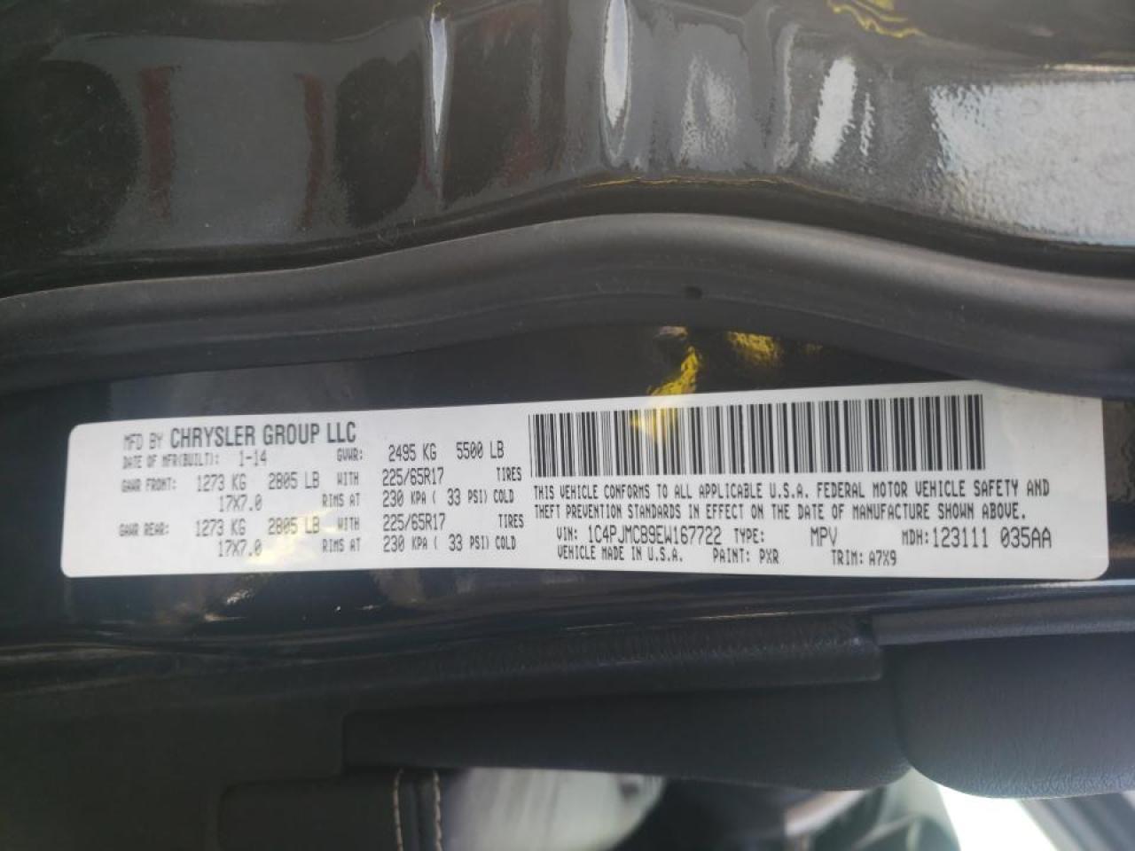 Photo 10 from auction – 2014 JEEP CHEROKEE L with VIN 1C4PJMCB9EW167722