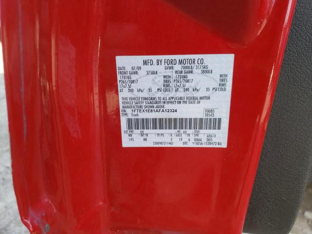 Photo 10 from auction – 2010 FORD F150 SUPER with VIN 1FTEX1E81AFA12324
