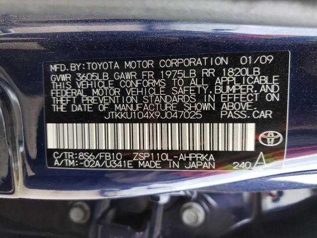 Photo 10 from auction – 2009 TOYOTA SCION XD with VIN JTKKU104X9J047025