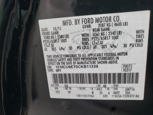 Photo 10 from auction – 2012 FORD ESCAPE LIM with VIN 1FMCU9E70CKB11339