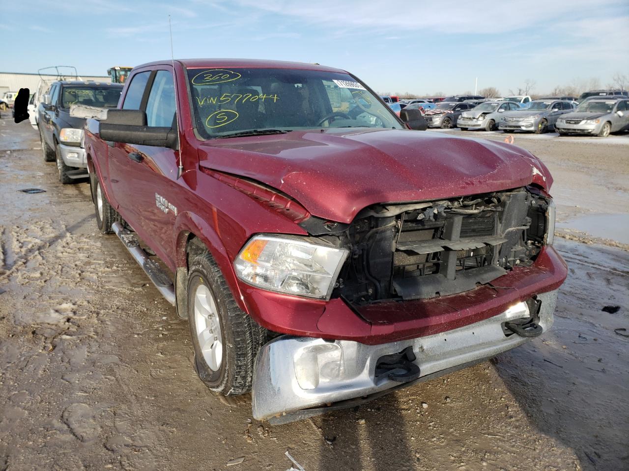 RAM 1500 SLT 2015 with VIN 1C6RR7TT9FS577044 - Photo from auction