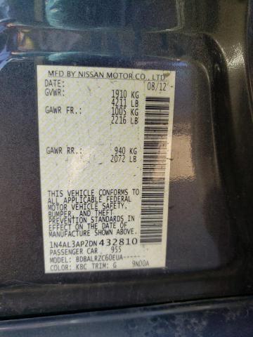 Photo 10 from auction – 2013 NISSAN ALTIMA 2.5 with VIN 1N4AL3AP2DN432810