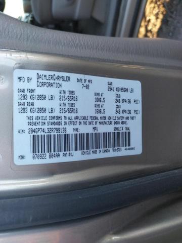Photo 10 from auction – 2002 DODGE GRAND CARA with VIN 2B4GP74L32R799138
