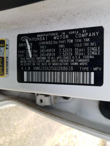 Photo 10 from auction – 2016 HYUNDAI TUCSON LIM with VIN KM8J33A25GU268618