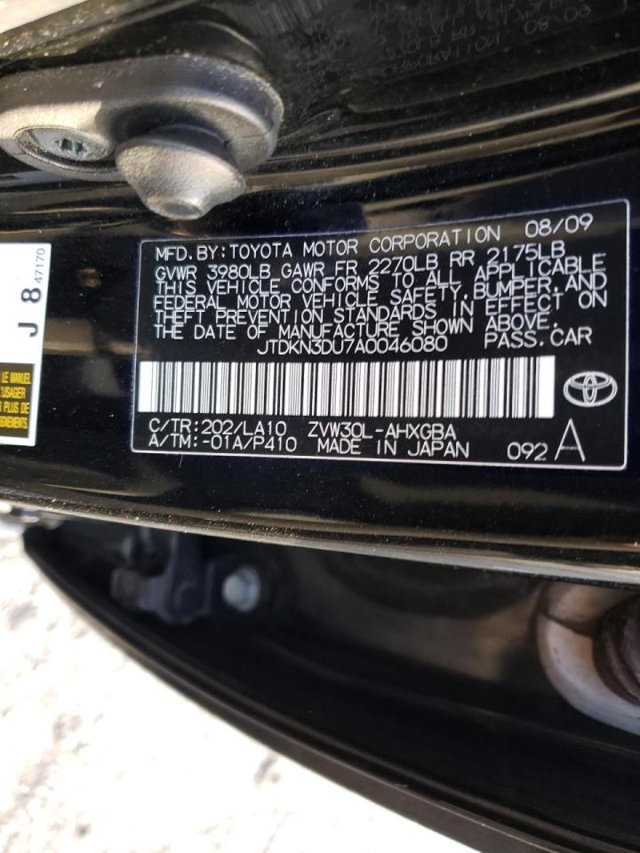 Photo 10 from auction – 2010 TOYOTA PRIUS with VIN JTDKN3DU7A0046080