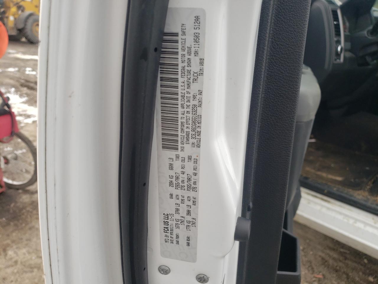 Photo 10 from auction – 2016 RAM 1500 ST with VIN 3C6JR6DG0GG163250