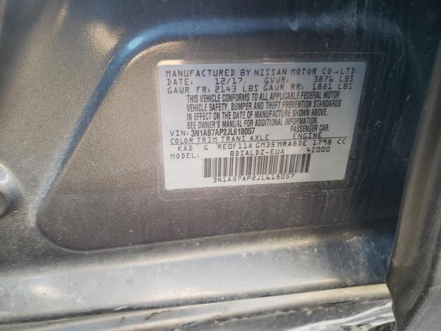 Photo 10 from auction – 2018 NISSAN SENTRA S with VIN 3N1AB7AP2JL618057