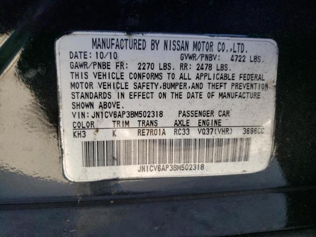Photo 10 from auction – 2011 INFINITI G37 BASE with VIN JN1CV6AP3BM502318