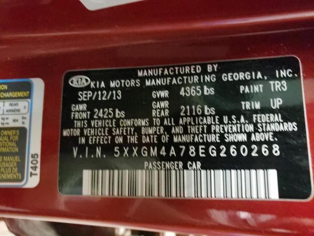 Photo 10 from auction – 2014 KIA OPTIMA LX with VIN 5XXGM4A78EG260268