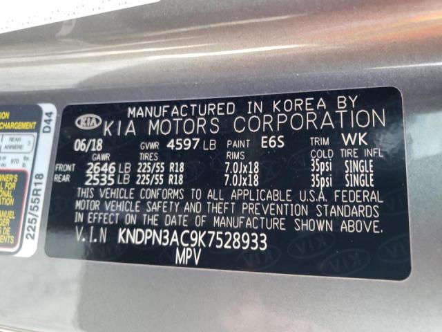 Photo 10 from auction – 2019 KIA SPORTAGE E with VIN KNDPN3AC9K7528933