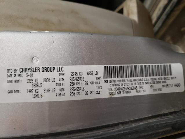 Photo 10 from auction – 2010 DODGE GRAND CARA with VIN 2D4RN4DE4AR339845