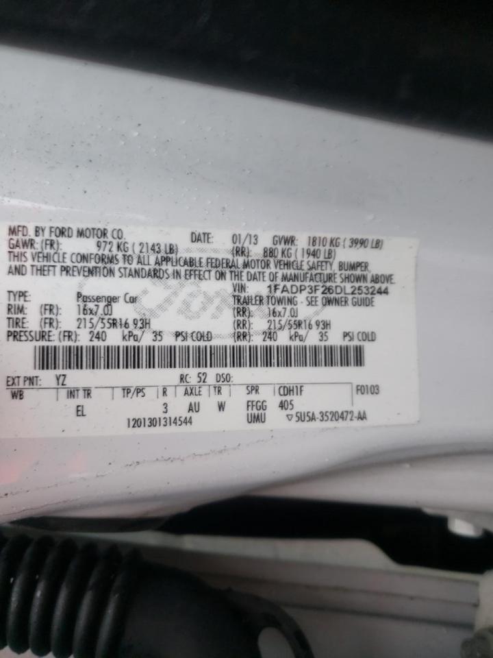 Photo 10 from auction – 2013 FORD FOCUS SE with VIN 1FADP3F26DL253244