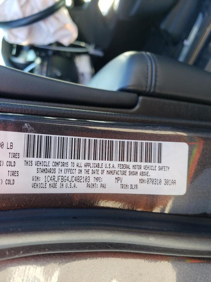 Photo 10 from auction – 2018 JEEP GRAND CHER with VIN 1C4RJFBG4JC482103