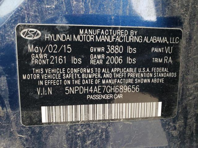 Photo 10 from auction – 2016 HYUNDAI ELANTRA SE with VIN 5NPDH4AE7GH689656