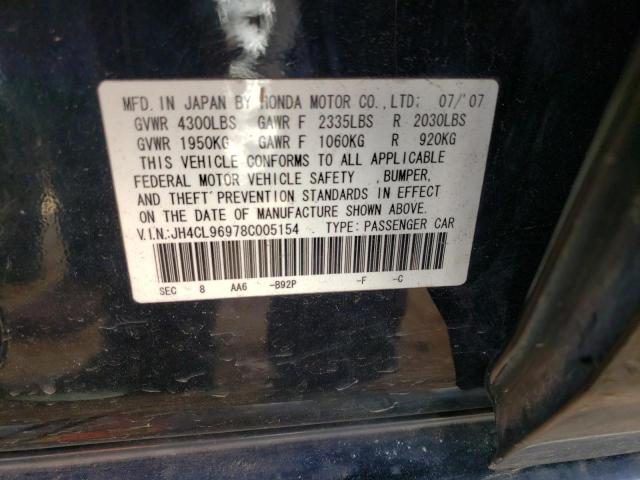 Photo 10 from auction – 2008 ACURA TSX with VIN JH4CL96978C005154