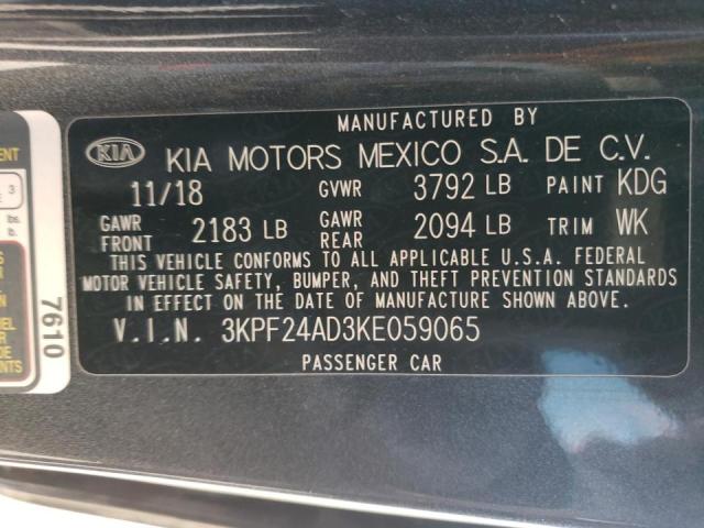 Photo 10 from auction – 2019 KIA FORTE FE with VIN 3KPF24AD3KE059065
