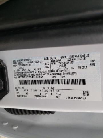 Photo 10 from auction – 2018 FORD F150 SUPER with VIN 1FTEW1CP5JKE80464
