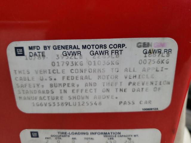 Photo 10 from auction – 1990 CADILLAC ALLANTE with VIN 1G6VS3389LU125548