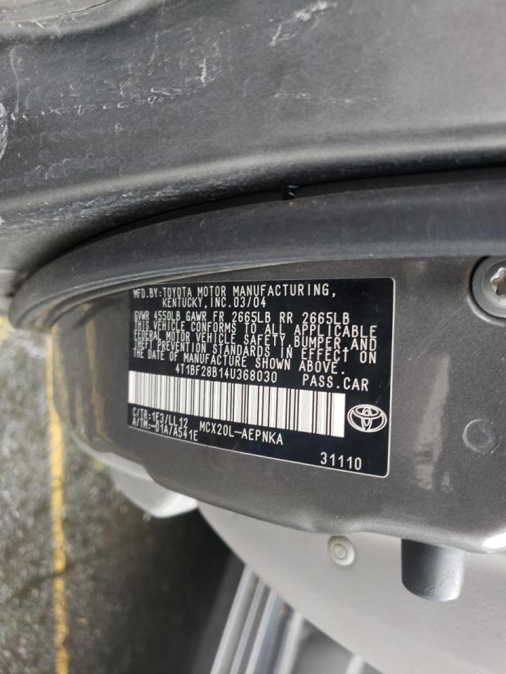 Photo 10 from auction – 2004 TOYOTA AVALON XL with VIN 4T1BF28B14U368030