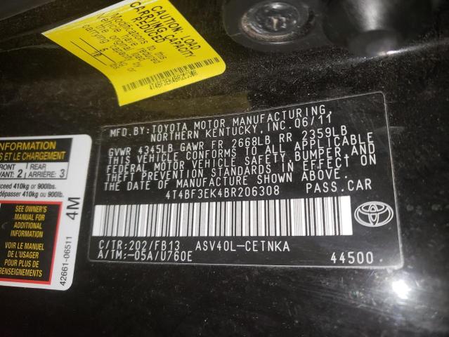 Photo 10 from auction – 2011 TOYOTA CAMRY BASE with VIN 4T4BF3EK4BR206308