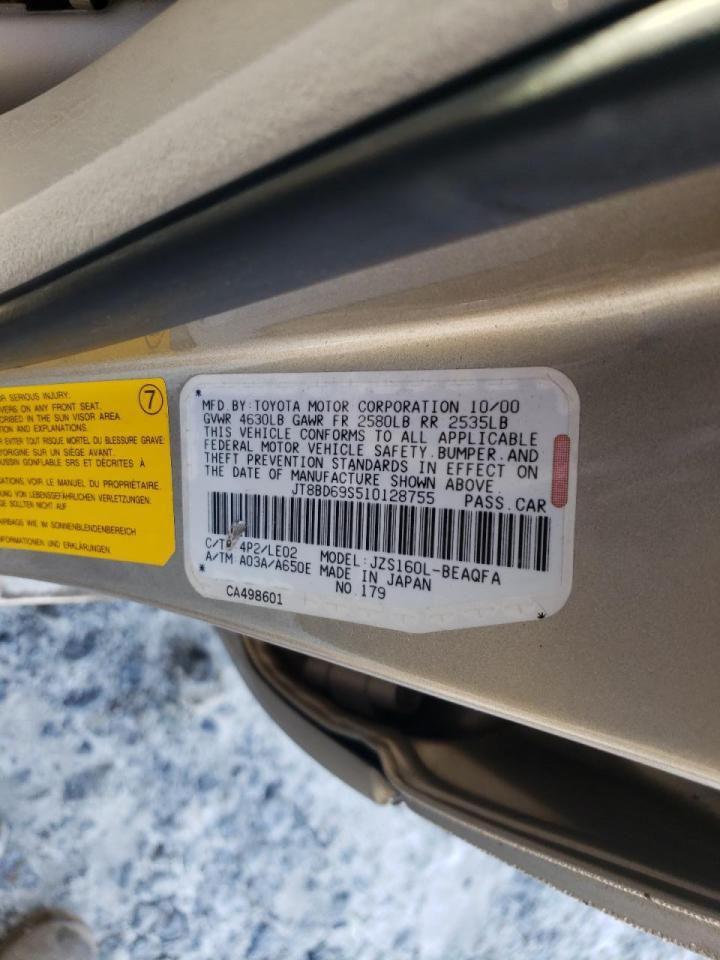 Photo 10 from auction – 2001 LEXUS GS 300 with VIN JT8BD69S510128755