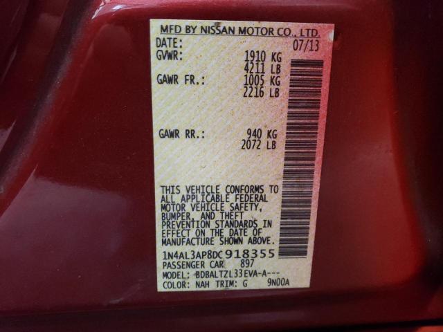 Photo 10 from auction – 2013 NISSAN ALTIMA with VIN 1N4AL3AP8DC918355
