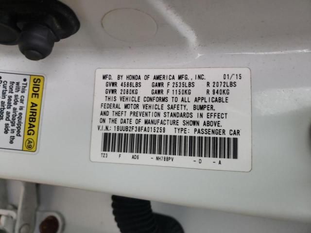 Photo 10 from auction – 2015 ACURA TLX with VIN 19UUB2F38FA015259