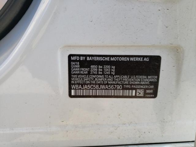 Photo 10 from auction – 2018 BMW 530 I with VIN WBAJA5C58JWA56790