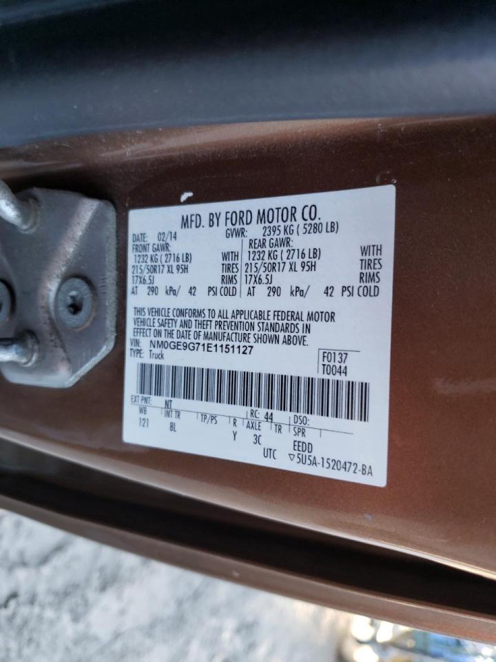 Photo 10 from auction – 2014 FORD TRANSIT CO with VIN NM0GE9G71E1151127