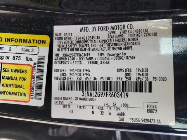 Photo 10 from auction – 2015 LINCOLN MKZ with VIN 3LN6L2G97FR603419