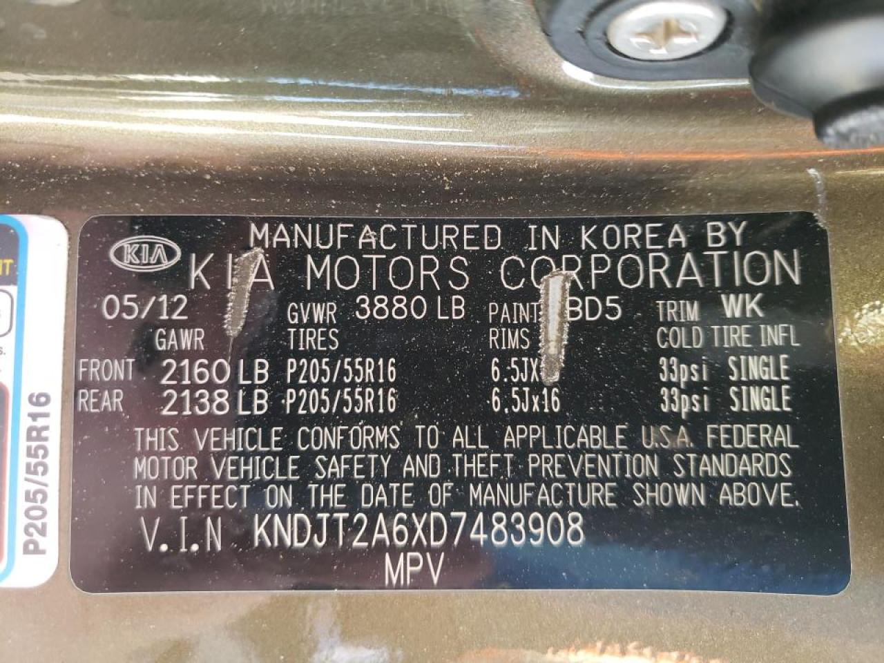 Photo 10 from auction – 2013 KIA SOUL + with VIN KNDJT2A6XD7483908