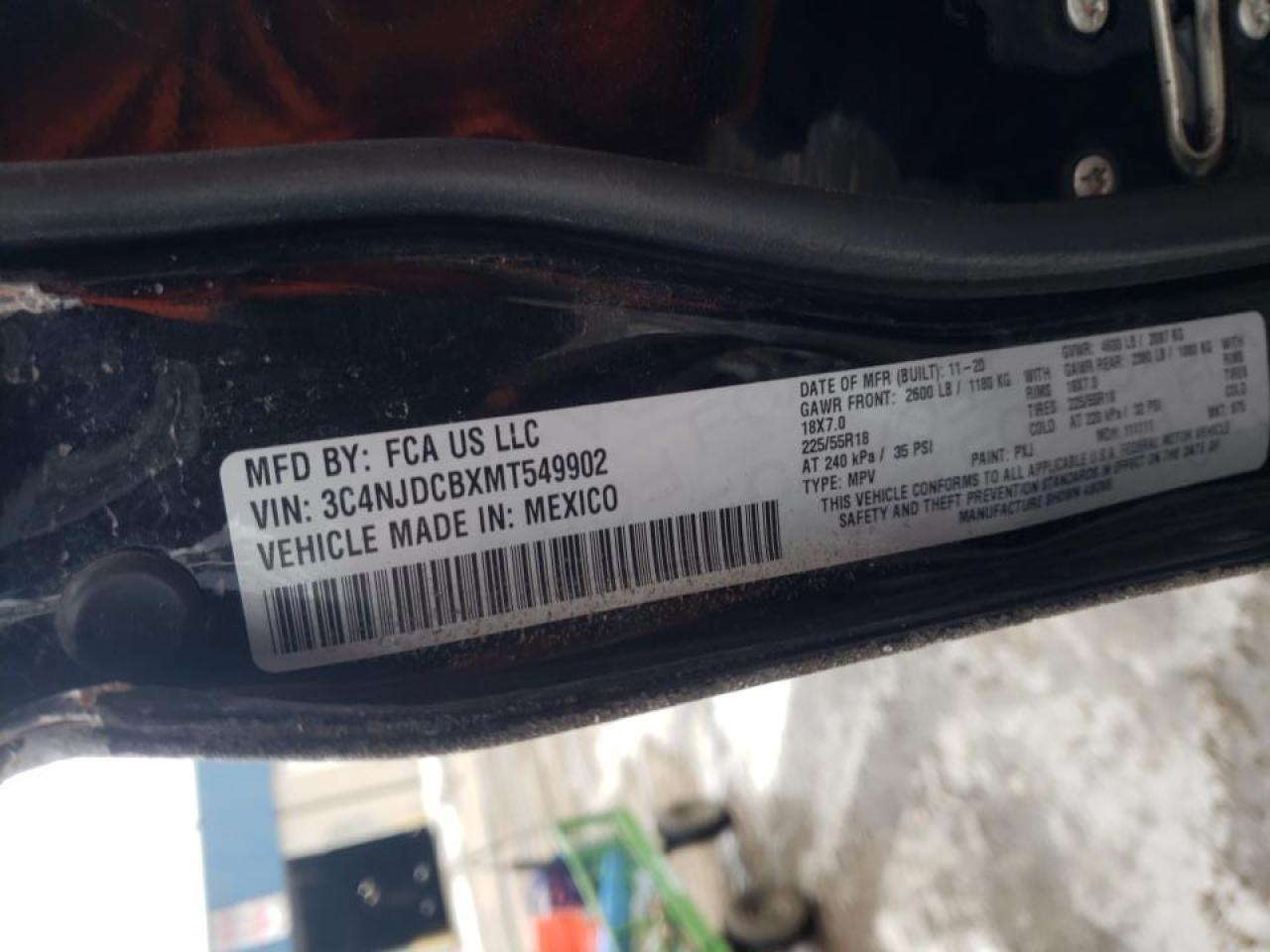 Photo 10 from auction – 2021 JEEP COMPASS LI with VIN 3C4NJDCBXMT549902