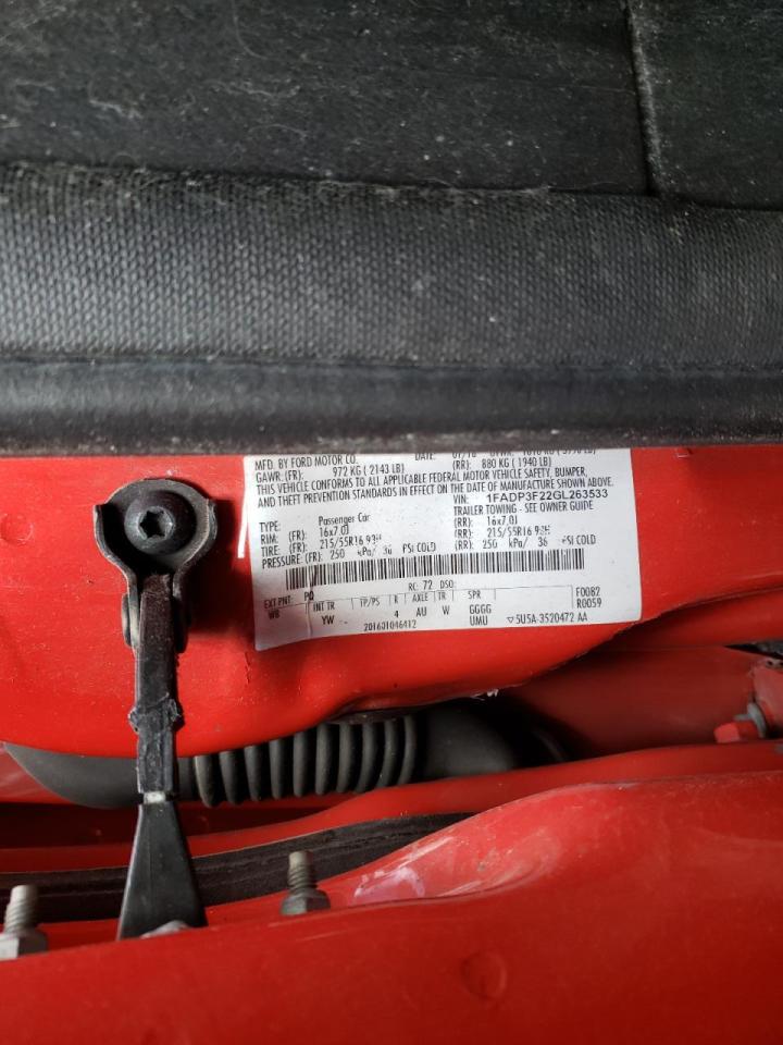 Photo 10 from auction – 2016 FORD FOCUS SE with VIN 1FADP3F22GL263533