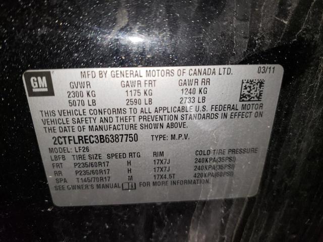 Photo 10 from auction – 2011 GMC TERRAIN SL with VIN 2CTFLREC3B6387750