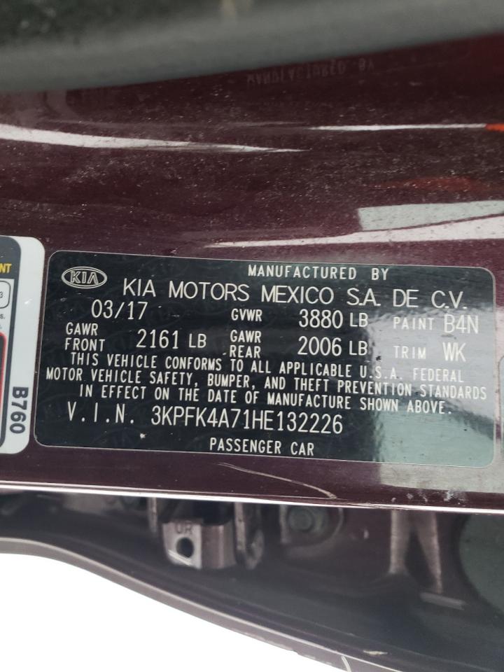 Photo 10 from auction – 2017 KIA FORTE LX with VIN 3KPFK4A71HE132226