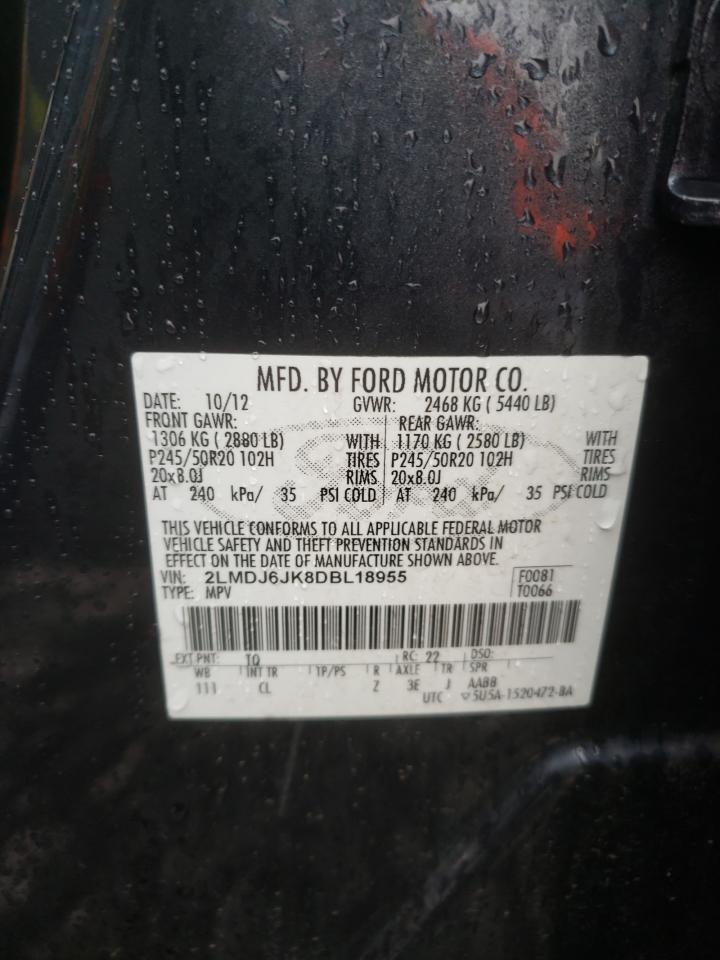 Photo 10 from auction – 2013 LINCOLN MKX with VIN 2LMDJ6JK8DBL18955
