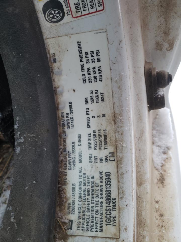 Photo 10 from auction – 2006 CHEVROLET COLORADO with VIN 1GCCS148668135040