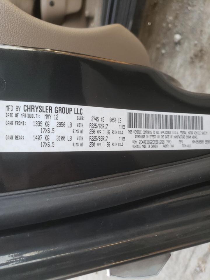 Photo 10 from auction – 2012 CHRYSLER TOWN & COU with VIN 2C4RC1BG2CR361268
