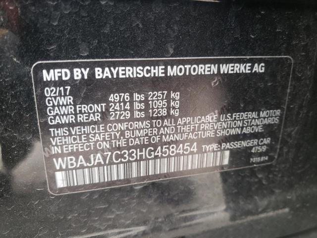 Photo 10 from auction – 2017 BMW 530 with VIN WBAJA7C33HG458454