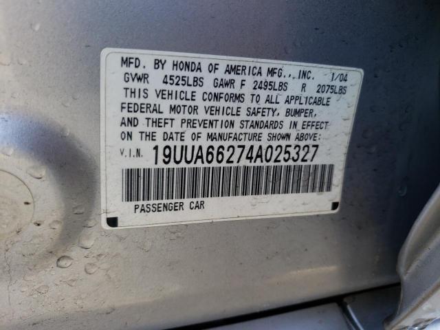Photo 10 from auction – 2004 ACURA TL with VIN 19UUA66274A025327