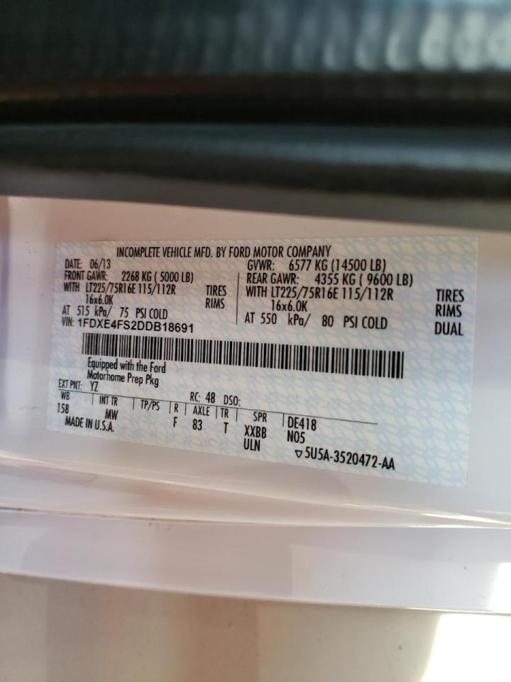 Photo 10 from auction – 2013 FORD ECONOLINE with VIN 1FDXE4FS2DDB18691