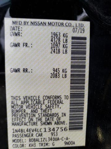 Photo 10 from auction – 2020 NISSAN ALTIMA SL with VIN 1N4BL4EV4LC134756