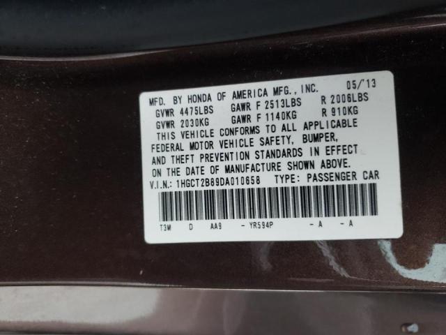 Photo 10 from auction – 2013 HONDA ACCORD EXL with VIN 1HGCT2B89DA010658