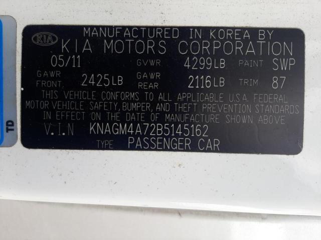 Photo 10 from auction – 2011 KIA OPTIMA LX with VIN KNAGM4A72B5145162