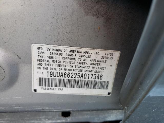 Photo 10 from auction – 2005 ACURA TL with VIN 19UUA66225A017346