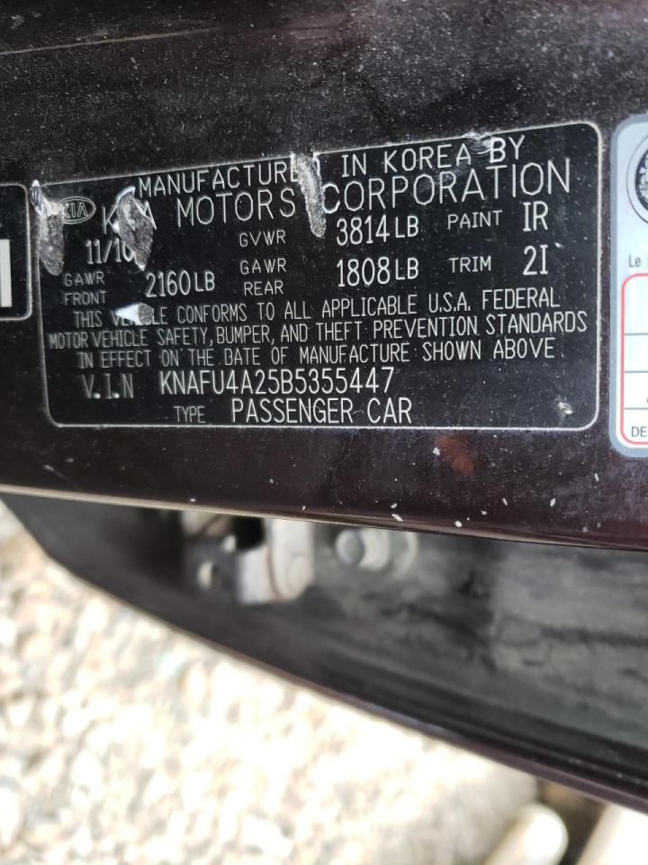Photo 10 from auction – 2011 KIA FORTE with VIN KNAFU4A25B5355447