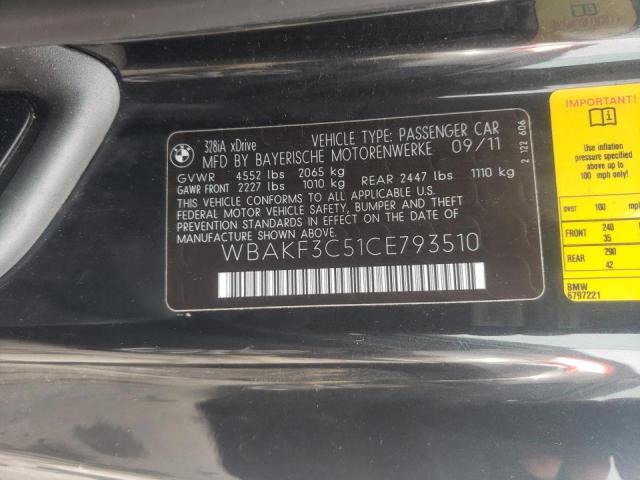 Photo 10 from auction – 2012 BMW 328 XI with VIN WBAKF3C51CE793510