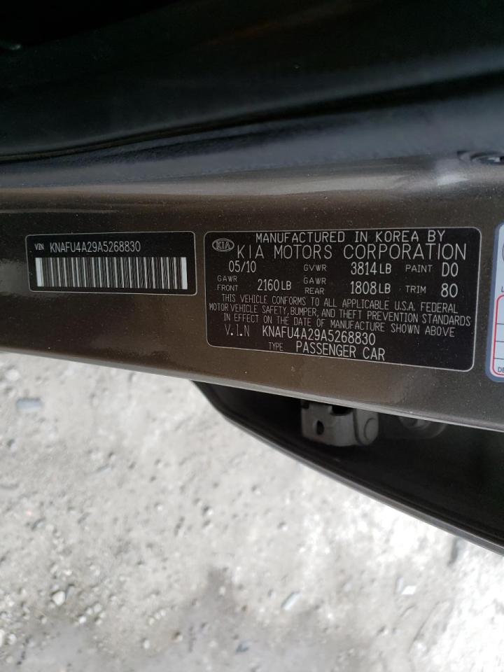Photo 10 from auction – 2010 KIA FORTE EX with VIN KNAFU4A29A5268830