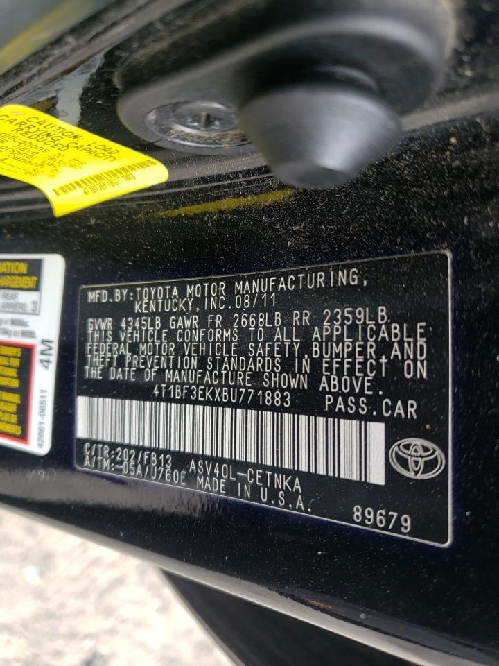 Photo 10 from auction – 2011 TOYOTA CAMRY BASE with VIN 4T1BF3EKXBU771883