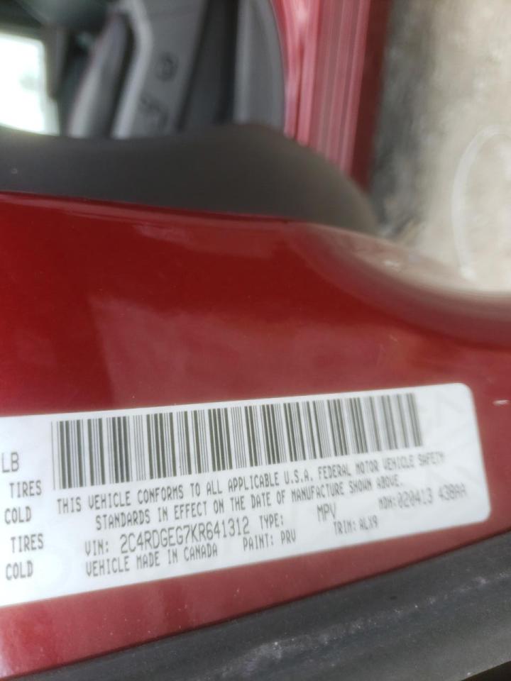 Photo 10 from auction – 2019 DODGE GRAND CARA with VIN 2C4RDGEG7KR641312